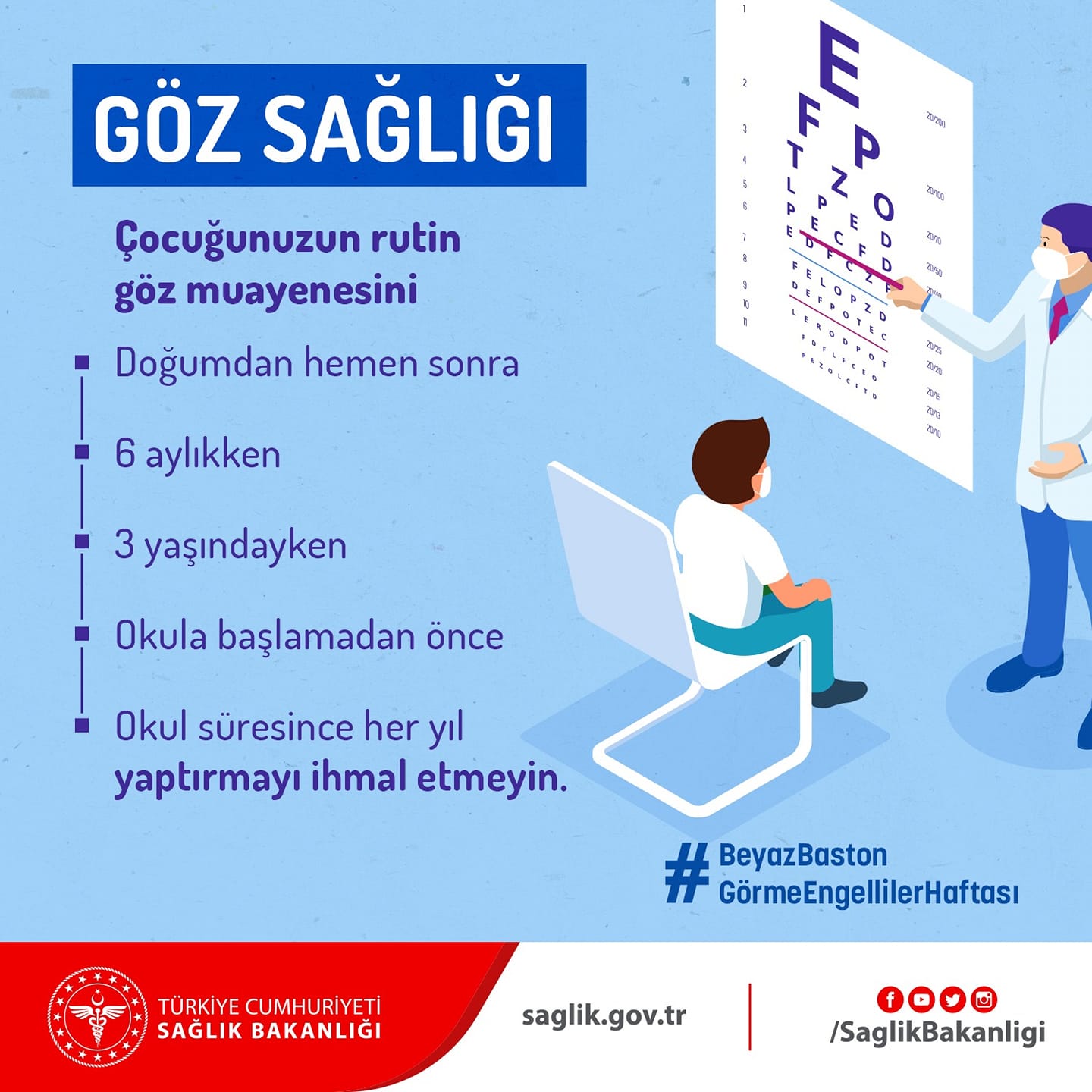 Çocuklar için göz taraması uyarısı