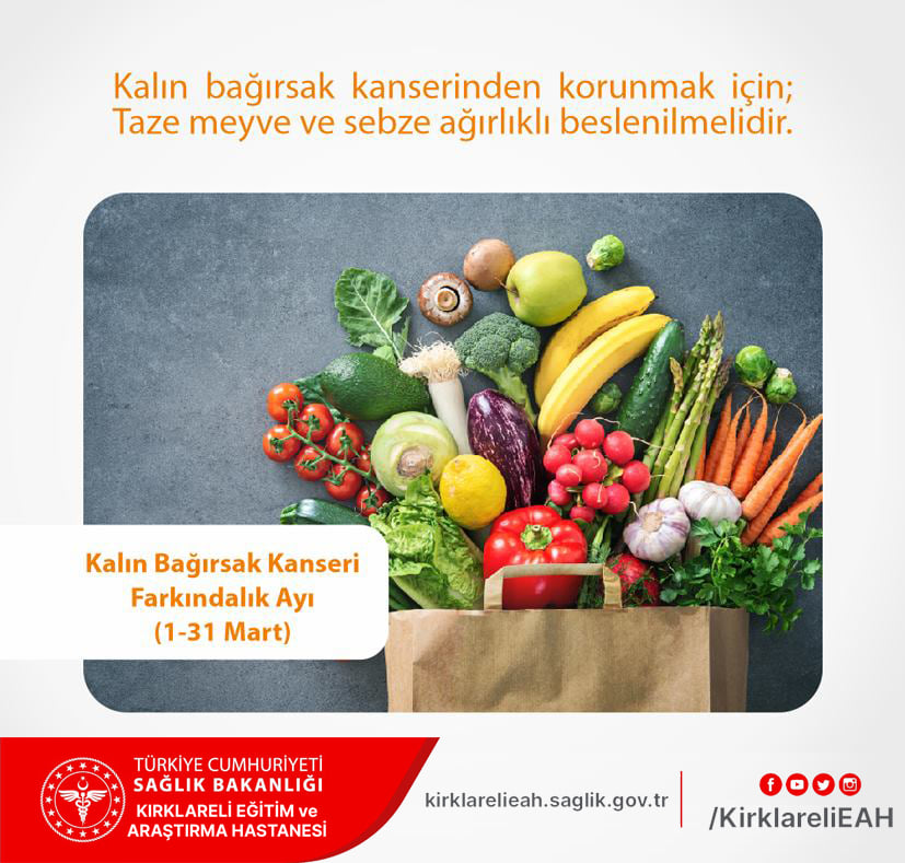 “Kanserden korunmak için taze meyve ve sebze”
