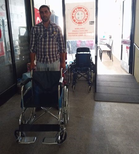 Dinkler “7 Ayda 10. Tekerlekli Sandalyemizi Teslim Ettik”