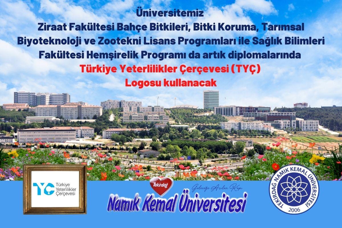 Tekirdağ NKÜ’nün TYÇ Logolu Diplomalı Lisans Programları Sayısı Artıyor