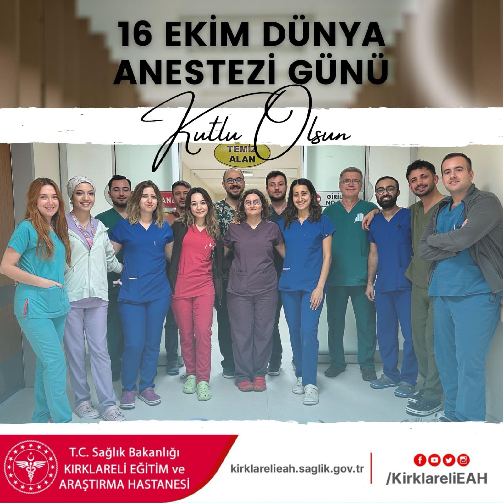 Dünya Anestezi Günü Kutlu Olsun