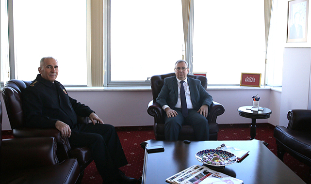 EDİRNE İL JANDARMA KOMUTANI J.ALB. HACI ALİ BÜBER'DEN REKTÖR PROF. DR. ERHAN TABAKOĞLU'NA ZİYARET