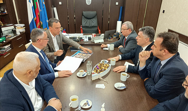 TRAKYA ÜNİVERSİTESİ HEYETİNDEN, BURGAZ BELEDİYE BAŞKANI DİMİTAR NİKOLOV’A ZİYARET