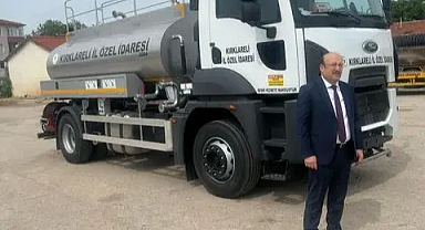 8000 Litrelik Su Tankeri Kırklareli İçin Göreve Hazır 