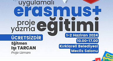 Kırklareli Belediyesi'nden Erasmus+ Proje Yazma Eğitimi Müjdesi