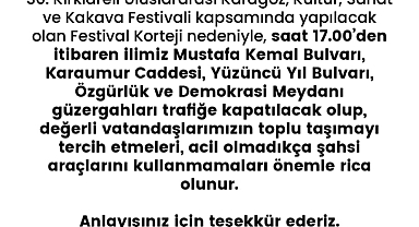 Kırklareli'nde Saat 17.00'den Sonra O Yollar Trafiğe Kapanacak!