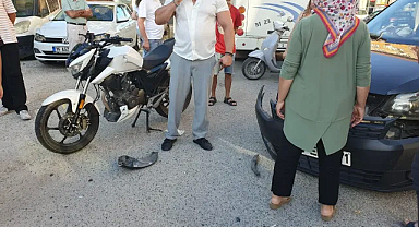 Kırklareli'nde Binek Araç ile Motorsiklet Çarpıştı