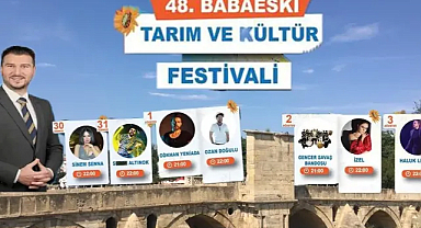 48. Babaeski Tarım ve Kültür Festivali Başlıyor: Yıldızlar Geçidine Hazır Olun!