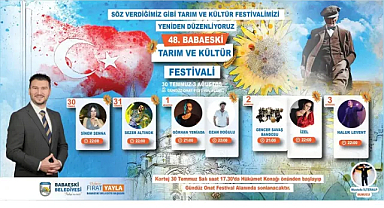 Başkan Dr. Fırat Yayla’dan 48. Babaeski Tarım ve Kültür Festivaline Davet