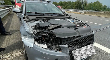 E-80 Avrupa Otoyolu’nda Tek Taraflı Trafik Kazası Meydana Geldi