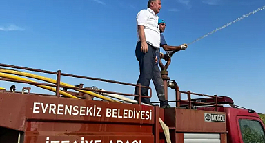 Evrensekiz'de Yangın: 100 Dönüm Alan Zarar Gördü