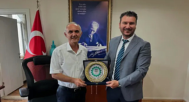  Başkan Fırat Yayla'dan Kaymakam Şenol Levent Elmacıoğlu'na Veda Ziyareti