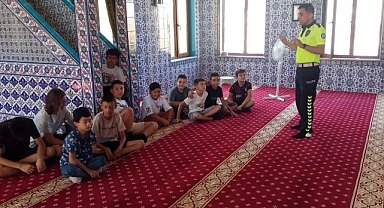 Babaeski'de 5 Camide, 76 Çocuğa Trafik Eğitimi Verildi