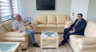 Lüleburgaz Kaymakamı Salih Yüce'den Vize Kaymakamı Kemal Balaban'a Ziyaret