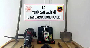 Şarköy'de kaçak kazı yapan 6 şüpheli yakalandı