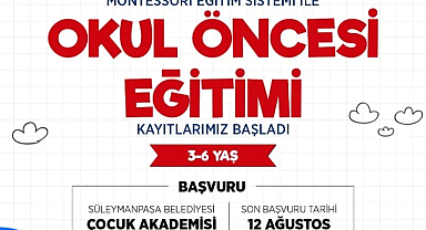 Süleymanpaşa Belediyesi Çocuk Akademisi Kayıtları Başladı 