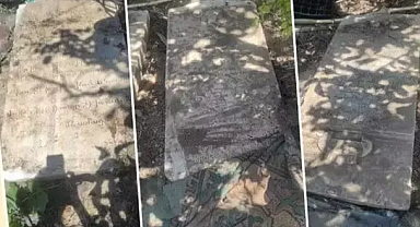 Tekirdağ'da tarihi mezar taşları ile mimari yapı parçası ele geçirildi