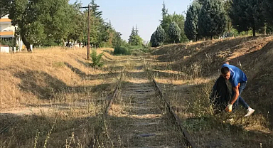 Babaeski Belediyesi'nden Hızlı Tren Güzergahında Temizlik Operasyonu