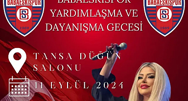 Babaeskispor Yardımlaşma Gecesi 11 Eylül'de Düzenleniyor