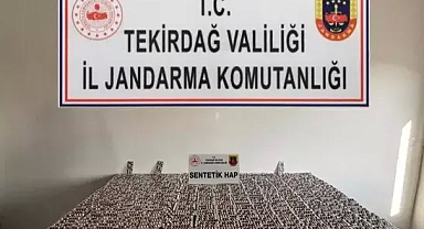 Çerkezköy'de tek edilen araçta 55 bin uyuşturucu hap ele geçirildi