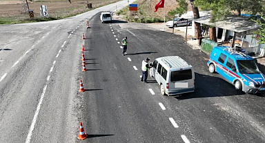 Kırklareli Jandarması’ndan Drone Destekli Trafik Denetimi