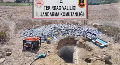 Tekirdağ'da kaçak kazı yaparak define arayan 4 kişi yakalandı