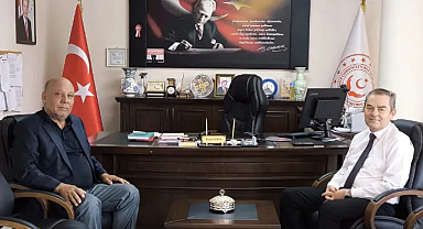 Trakya Roman Hakları Platformu Başkanı Mustafa Ovarda, Müdür Bilgin Özbaş'ı Ziyaret Etti