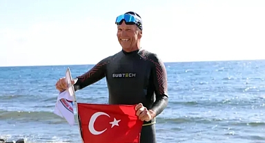 10 yılda 10 bin kilometre kulaç atacak İsveçli yüzücü, Tekirdağ'a ulaştı