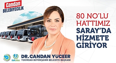 BÜYÜKŞEHİR'İN 80 NO'LU HAT HİZMETİ SARAY'DA DEVREYE GİRİYOR