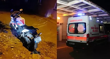 Edirne'de, devrilen motosikletteki 2 kişi yaralandı