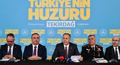 İçişleri Bakanı Yerlikaya Tekirdağ’da “Türkiye’nin Huzuru” Asayiş Toplantısı’na Katıldı