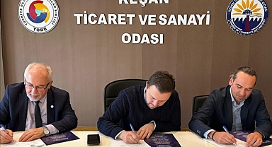 İPSALA VE KEŞAN MESLEK YÜKSEKOKULLARIMIZ İLE KEŞAN TİCARET VE SANAYİ ODASI ARASINDA İŞBİRLİĞİ PROTOKOLÜ İMZALANDI
