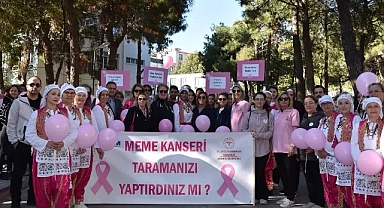 Kırklareli'de Meme Kanseri Farkındalığı İçin Yürüyüş Düzenlendi
