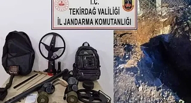 Çiftlik evinde kaçak kazı yapan 6 şüpheli gözaltında