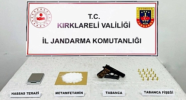 Kırklareli'nde 350 Gram Metamfetamin ve Silah Ele Geçirildi!
