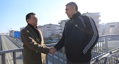 Çevre Yolu Yaya Üst Geçidi Kullanıma Açıldı