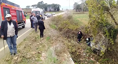 Edirne’de otomobil köprüden düştü; 2 yaralı