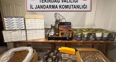 Evinde kaçak sigara üreten şüpheli gözaltında