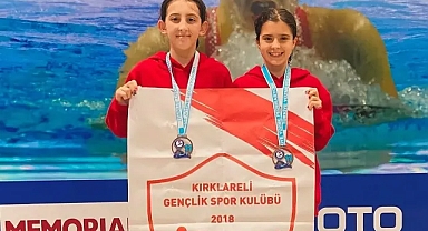 Kırklareli'nin Yüzme Gururları: İdil Gömlekli ve Eslem Zümra Tarhan Madalyalarla Döndü