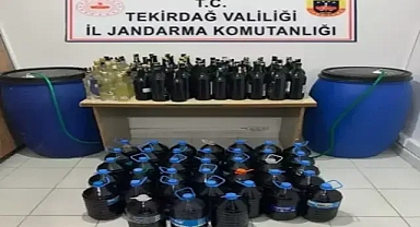 Tekirdağ’da yaklaşan yılbaşı öncesi sahte içki ele geçirildi