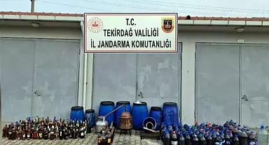 Tekirdağ'da 1375 litre sahte içki ele geçirildi