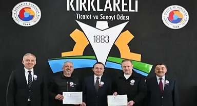 En Yüksek Vergi Beyanıyla Öne Çıkan İsimler Kırklareli TSO’da Ödüllendirildi