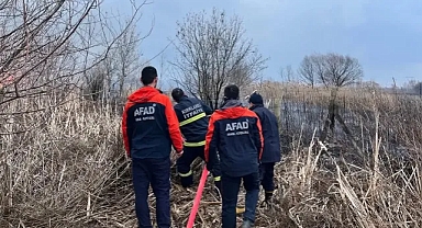 Kavaklı Beldesi Yakınlarında Otluk Alanda Yangın Çıktı