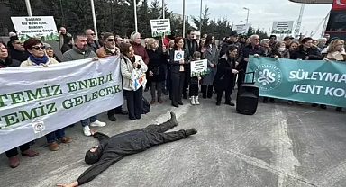 Tekirdağ'da 'çimento tozu' protestosu