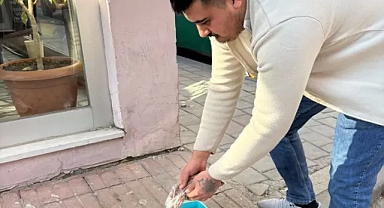 Ülkü Ocakları Babaeski'de Sokak Hayvanlarının Yanında