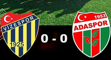 Vizespor ile Büyükmandıra Adaspor Puanları Paylaştı