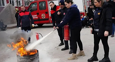 Babaeski'de Kamu Kurumları ve Okullarda Yangın Tatbikatı Gerçekleştirildi