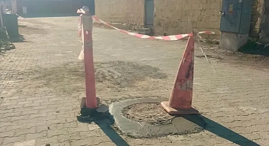 Babaeski'de Kanalizasyon Bacaları Asfalt Seviyesine Getiriliyor