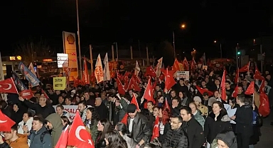 Edirne'de Ekrem İmamoğlu'na Destek Protestosu