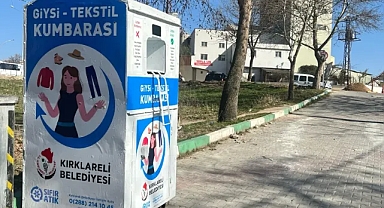 Kırklareli Belediyesi'nden Sıfır Atık Hamlesi: Giysi ve Tekstil Kumbaraları Hizmete Sunuldu